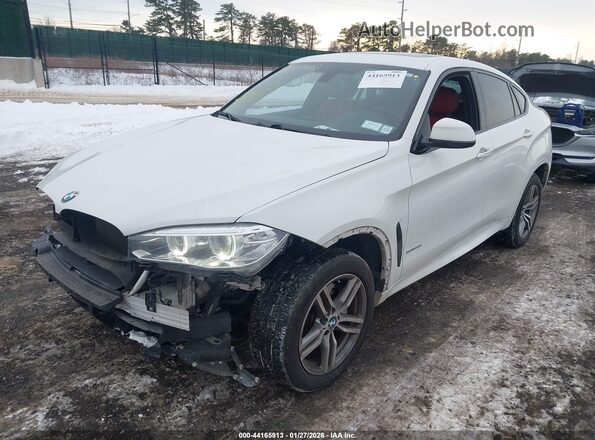 5UXKU6C30H0W38734 2017 BMW X6 White 
