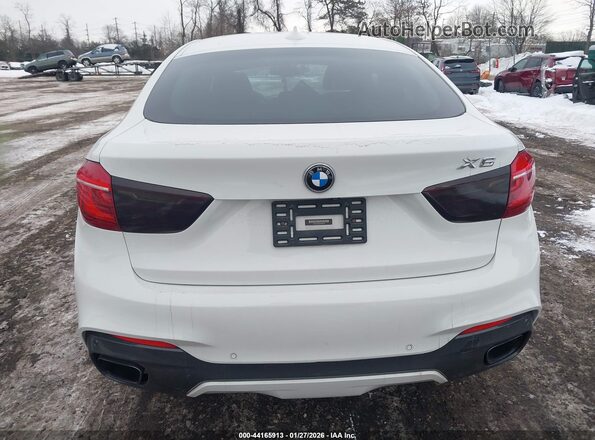 5UXKU6C30H0W38734 2017 BMW X6 White 