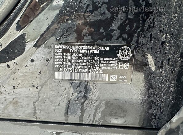 5UXTS1C01M9H37235 2021 BMW X3 Black 