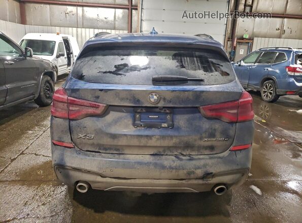 5UXTS1C05M9F48216 2021 BMW X3 Blue უკანა ხედი