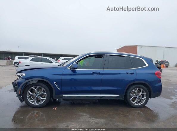 5UXTY3C06L9B36699 2020 BMW X3 Синий Панорамный вид салона 360°