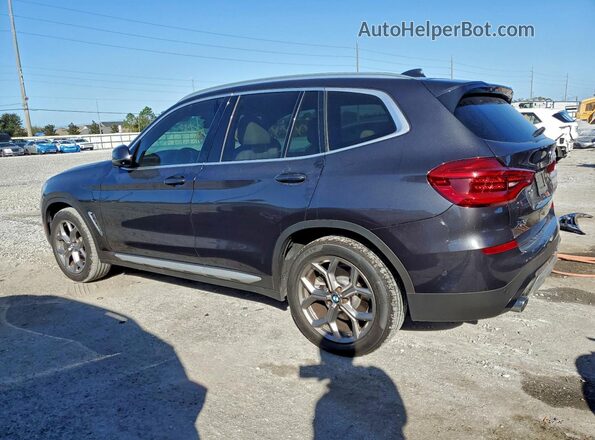 5UXTY3C0XM9H70390 2021 BMW X3 Charcoal უკანა მარცხენა
