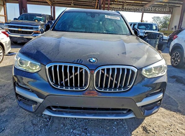 5UXTY3C0XM9H70390 2021 BMW X3 Charcoal წინა ხედი