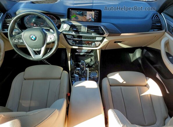 5UXTY3C0XM9H70390 2021 BMW X3 Charcoal წინა პანელის ხედი