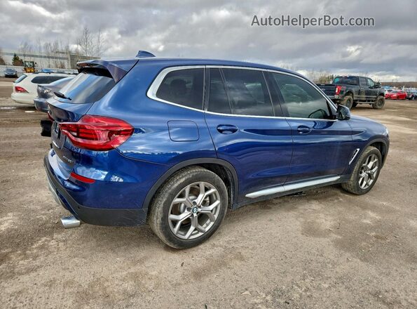 5UXTY5C00L9D10262 2020 BMW X3 Blue Trasero derecho