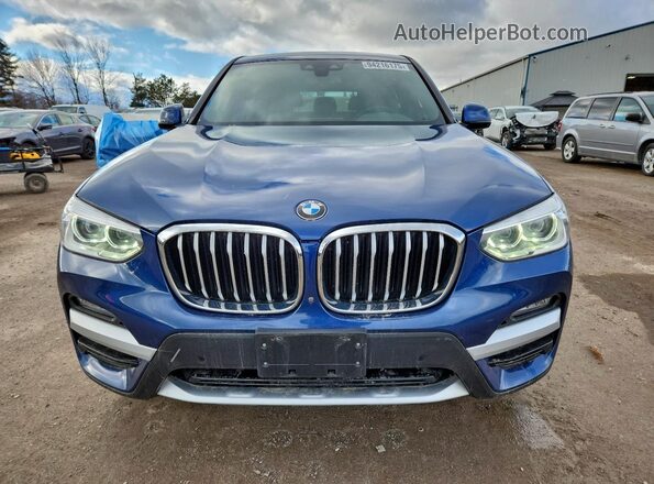 5UXTY5C00L9D10262 2020 BMW X3 Blue Vista frontal