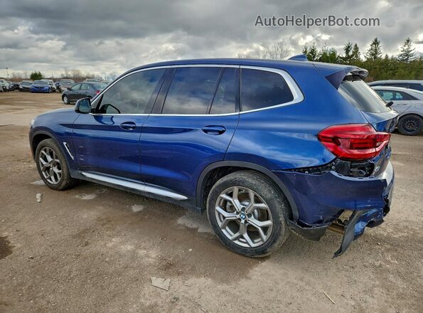 5UXTY5C00L9D10262 2020 BMW X3 Blue Trasero izquierdo