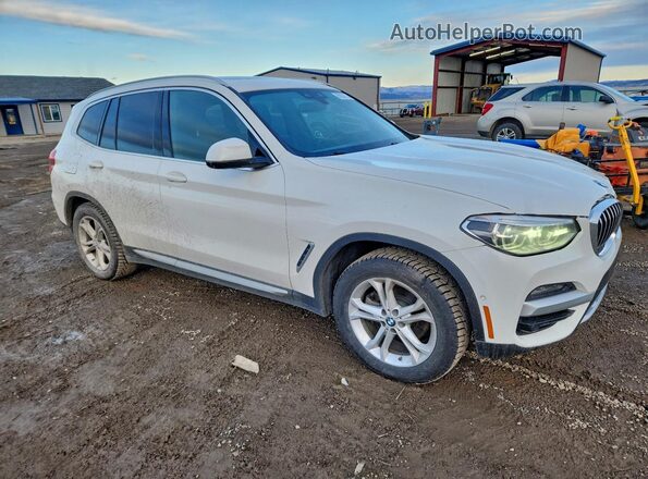 5UXTY5C04L9C20838 2020 BMW X3 White Front right