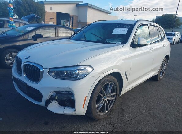 5UXTY5C06L9D36915 2020 BMW X3 White Front left
