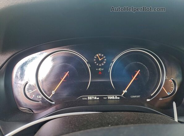 5UXUJ3C57KLA58326 2019 BMW X4 Charcoal Vista del cuadro de instrumentos