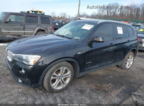 5UXWX7C55G0S16117 2016 BMW X3 Black წინა მარცხენა ხედი სამი მეოთხედიდან