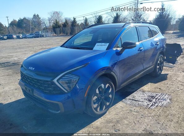 5XYK6CDF8RG218864 2024 KIA SPORTAGE Blue წინა მარცხენა ხედი სამი მეოთხედიდან