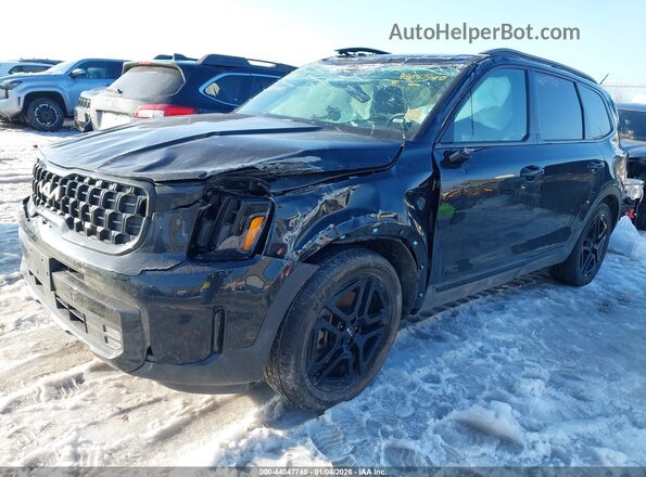 5XYP5DGC4RG478937 2024 KIA TELLURIDE Black წინა მარცხენა ხედი სამი მეოთხედიდან