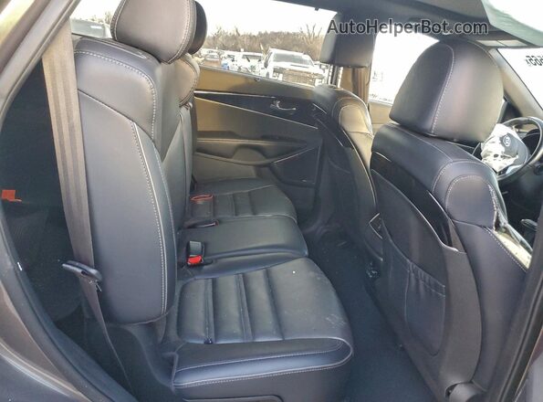 5XYPKDA51KG529464 2019 KIA SORENTO Brown Vista interior trasera