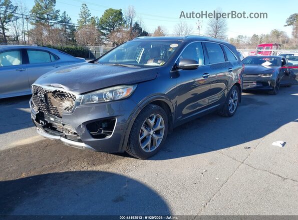 5XYPKDA55HG244341 2017 KIA SORENTO Gray Առջևի ձախ երեք քառորդ տեսարան