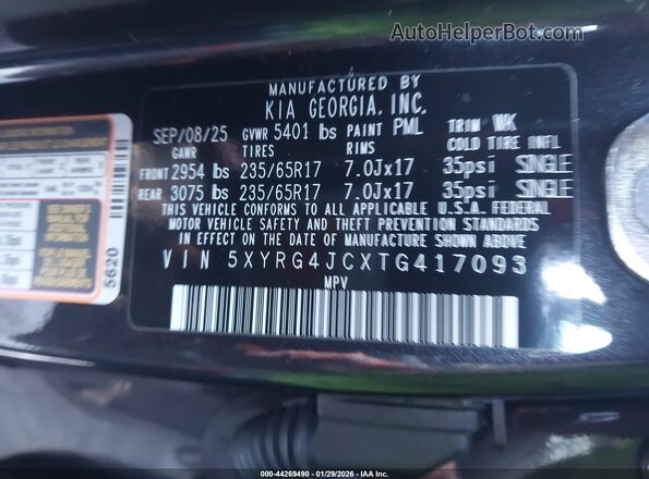 5XYRG4JCXTG417093 2026 KIA SORENTO Gray Engine compartment view