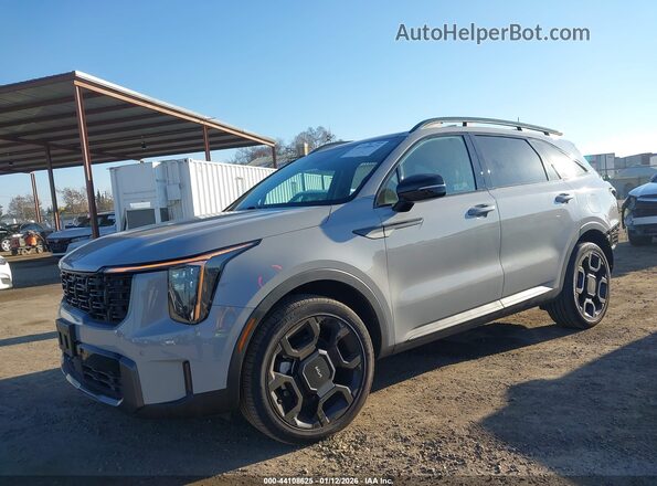 5XYRHDJF9RG270328 2024 KIA SORENTO Gray წინა მარცხენა ხედი სამი მეოთხედიდან