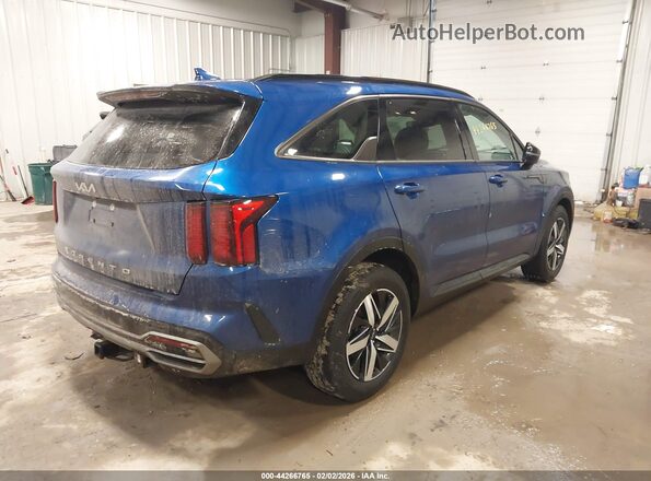 5XYRL4LC0NG130163 2022 KIA SORENTO Blue Trasero derecho