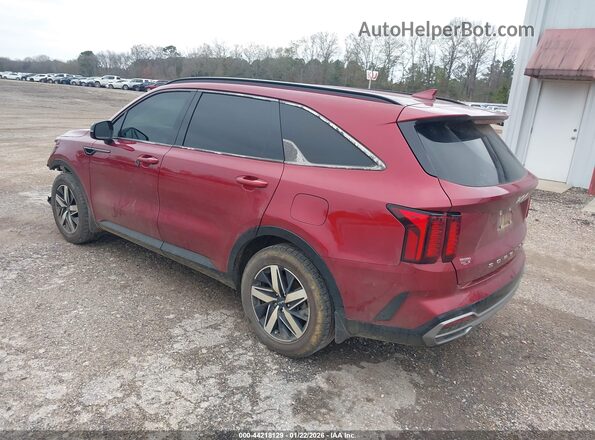 5XYRL4LC7NG142939 2022 KIA SORENTO Red უკანა მარცხენა