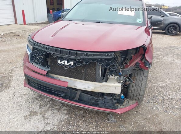 5XYRL4LC7NG142939 2022 KIA SORENTO Red ხელსაწყოთა პანელის ხედი