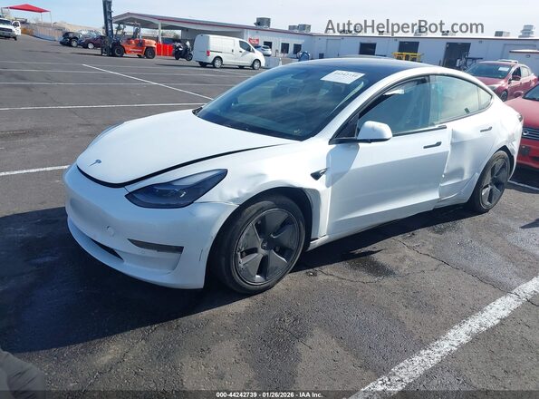 5YJ3E1EA0NF310728 2022 TESLA MODEL 3 White Przód lewy