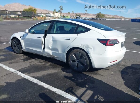 5YJ3E1EA0NF310728 2022 TESLA MODEL 3 White Tył lewy