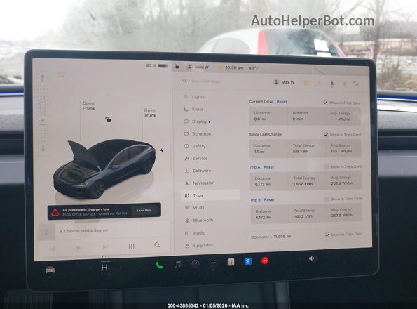 5YJ3E1EA4RF868281 2024 TESLA MODEL 3 Gray Vista de los asientos traseros
