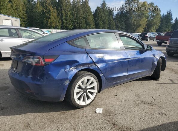 5YJ3E1EA7NF369887 2022 TESLA MODEL Blue 