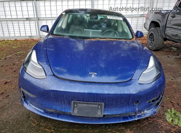5YJ3E1EA7NF369887 2022 TESLA MODEL Blue 