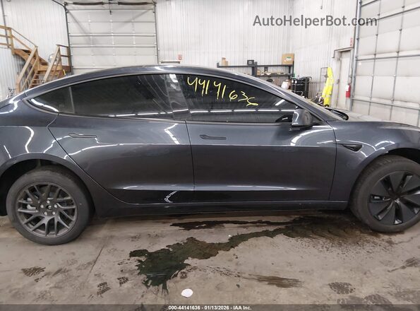 5YJ3E1EA8SF010446 2025 TESLA MODEL 3 Gray Vista interior trasera