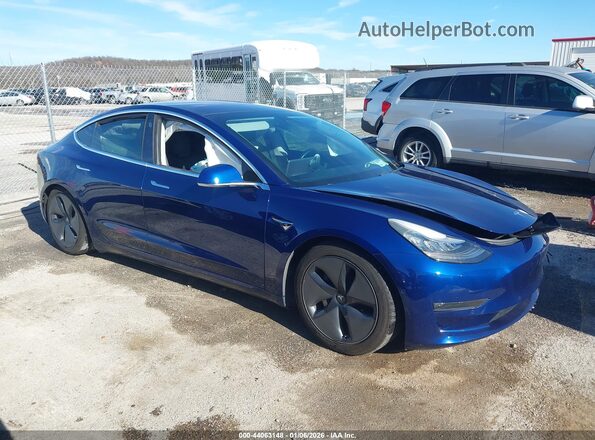5YJ3E1EB0KF144814 2019 TESLA MODEL 3 Blue Instrument cluster view