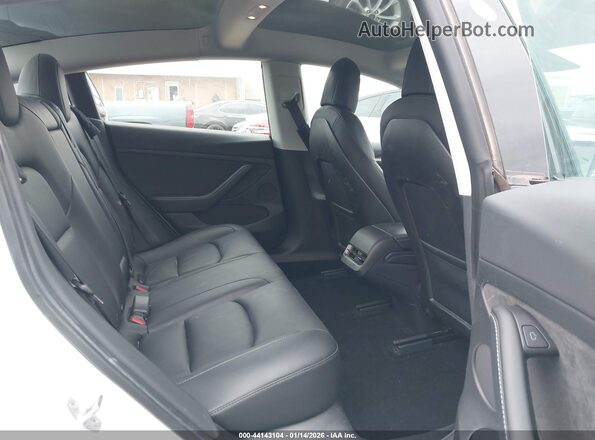 5YJ3E1EB0MF099215 2021 TESLA MODEL 3 White VIN კოდის სტიკერის ხედი