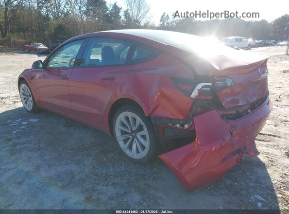 5YJ3E1EB0NF192351 2022 TESLA MODEL 3 Red Trasero izquierdo