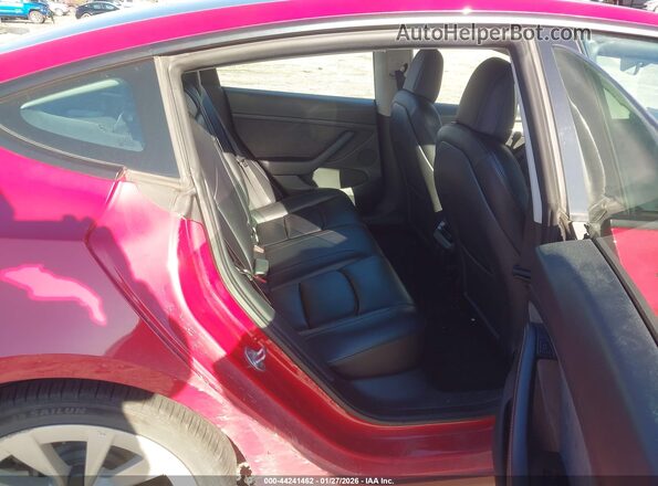 5YJ3E1EB0NF192351 2022 TESLA MODEL 3 Red Vista de la etiqueta del VIN