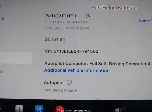 5YJ3E1EB2RF794562 2024 TESLA MODEL 3 Черный 