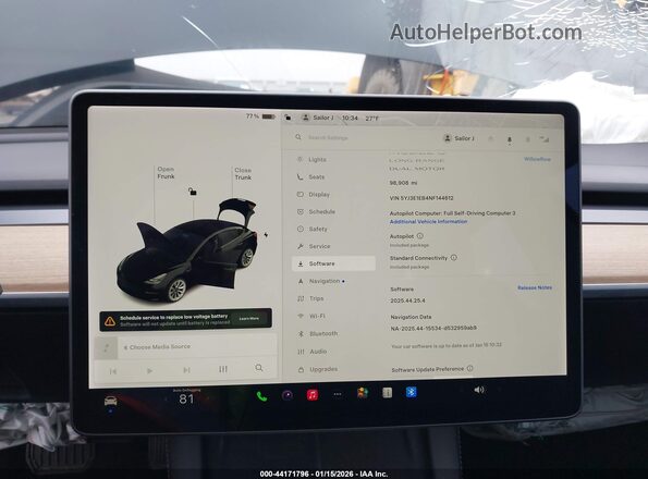 5YJ3E1EB4NF144612 2022 TESLA MODEL 3 Black 