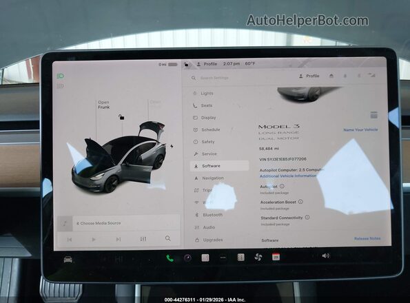 5YJ3E1EB5JF077206 2018 TESLA MODEL 3 Gray უკანა სავარძლების ხედი