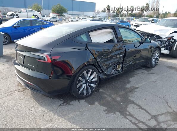 5YJ3E1EB5RF787542 2024 TESLA MODEL 3 Черный Задняя правая четверть