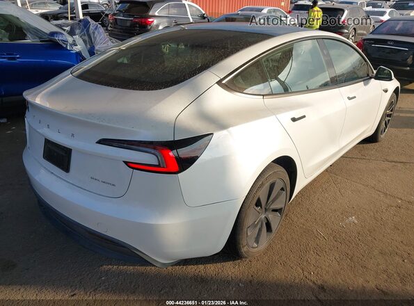 5YJ3E1EB6RF733599 2024 TESLA MODEL 3 White Trasero derecho