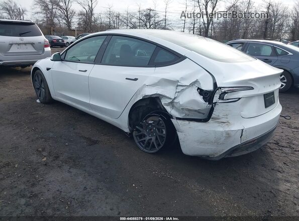 5YJ3E1EB6SF918760 2025 TESLA MODEL 3 White უკანა მარცხენა