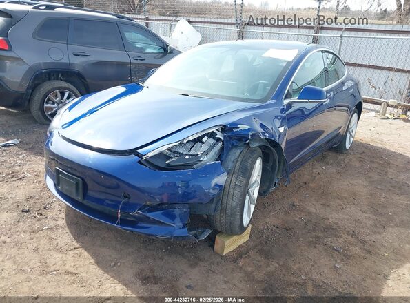 5YJ3E1EB7LF735613 2020 TESLA MODEL 3 Синий Передняя левая четверть