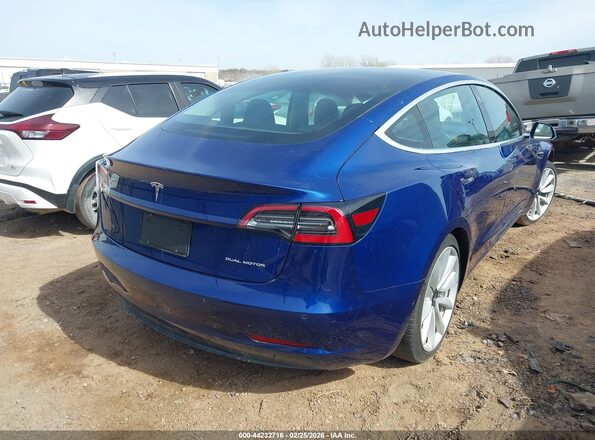 5YJ3E1EB7LF735613 2020 TESLA MODEL 3 Синий Задняя правая четверть