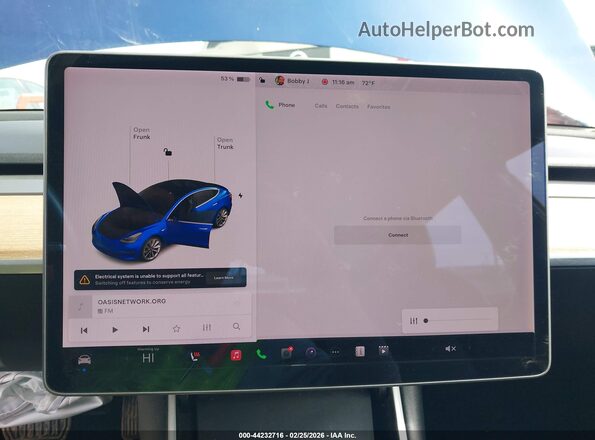 5YJ3E1EB7LF735613 2020 TESLA MODEL 3 Синий 