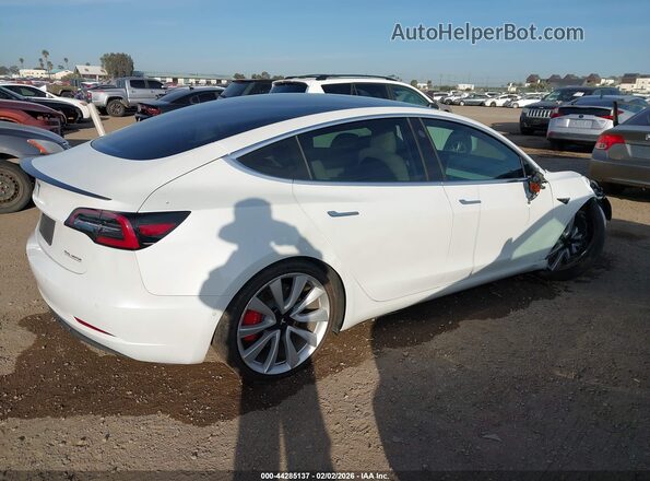 5YJ3E1EB8KF487466 2019 TESLA MODEL 3 White Rear right
