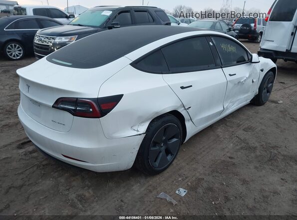 5YJ3E1EB9NF159316 2022 TESLA MODEL 3 White უკანა მარჯვენა