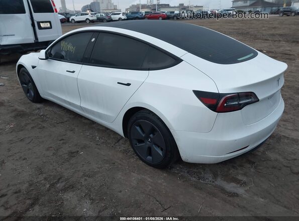 5YJ3E1EB9NF159316 2022 TESLA MODEL 3 White უკანა მარცხენა