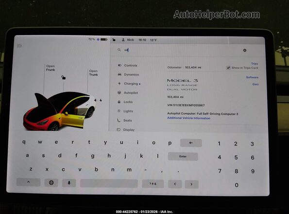 5YJ3E1EBXMF055867 2021 TESLA MODEL 3 Black 