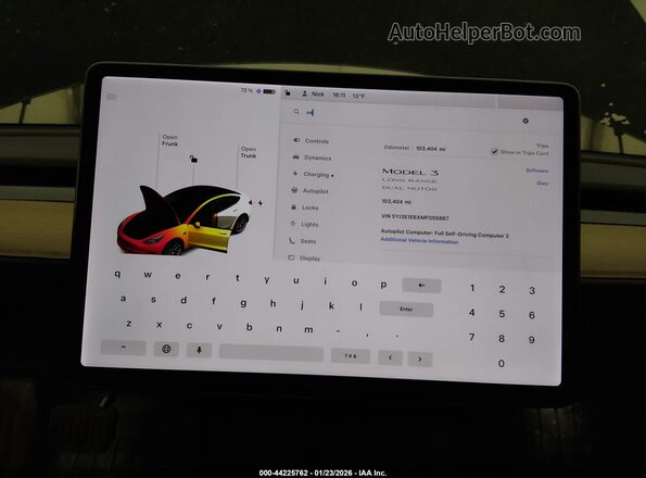 5YJ3E1EBXMF055867 2021 TESLA MODEL 3 Black 