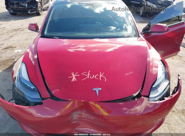 5YJ3E1EBXNF187870 2022 TESLA MODEL 3 Red უკანა ხედი