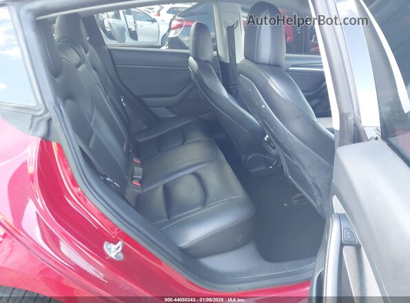 5YJ3E1EBXNF187870 2022 TESLA MODEL 3 Red VIN კოდის სტიკერის ხედი